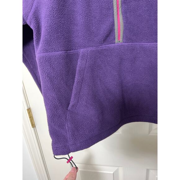 Peloton Chalet Lightweight Sherpa 1/2 Zip Pullover Purple Sweatshirt size Small - Picture 8 of 11